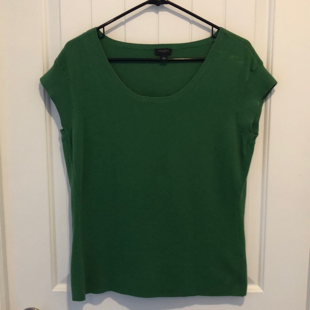 Ann Taylor Factory Sweater Cap Sleeve Top. Size L.